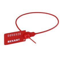 Пломба пластиковая номерная 255 мм красная REXANT