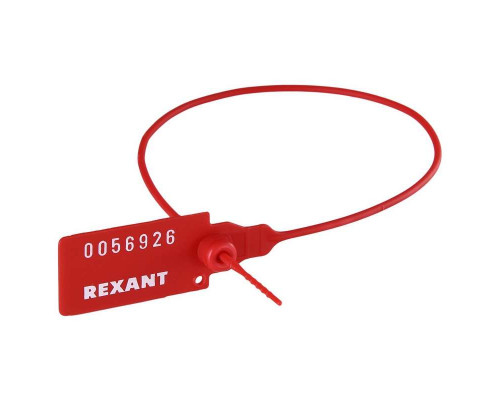Пломба пластиковая номерная 255 мм красная REXANT