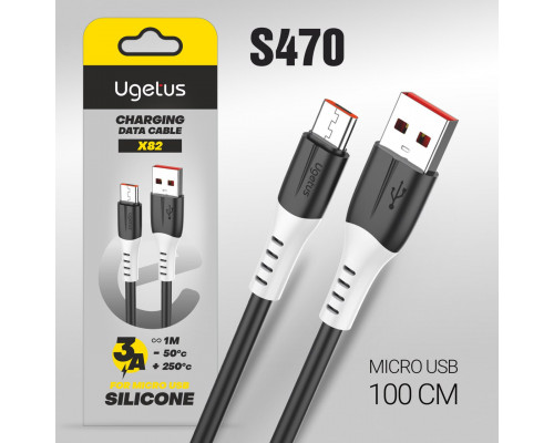 Кабель USB X82 Micro силиконовый 1000mm (Black)