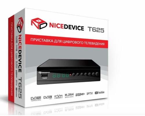 IPTV приставка DVB-T2/C NiceDevice T625 с Wi-Fi, Долби звуком, с дисплеем
