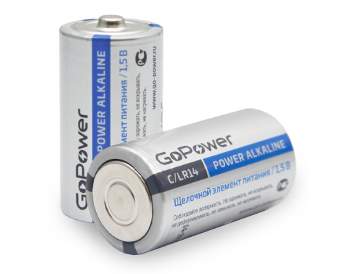 Батарейка GoPower LR14 C BL2 Alkaline 1.5V (2/12/192)