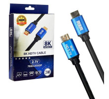 Кабель HDMI 8K 2.1 high speed 3м (силиконовый)