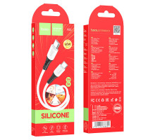 Дата-кабель HOCO X82 Type-C to Type-C 60W silicone 1м (белый)