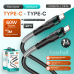 Кабели для телефона FaizFull FR14 C-C (1m, 60W) с пружинкой