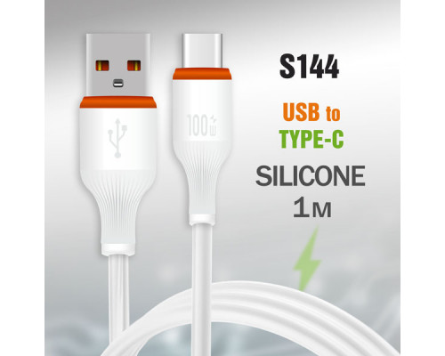 Кабель USB G13 Type-C 1м 3,0 А Fast charging белый (S144)