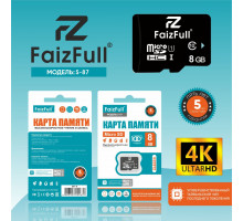 Карта памяти MicroSD 8GB FAIZFULL (class 10 U3)