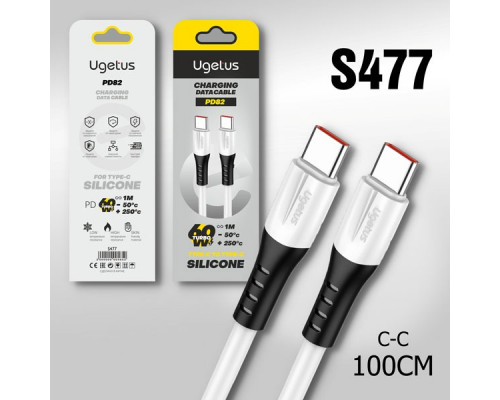 Кабель USB PD82T C-C 60W 1000mm cиликоновый (White)