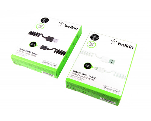 Кабель USB Belkin Apple Lightning 1,8м витой белый (скидка 80 процентов)