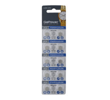 Батарейка GoPower G11/LR721/LR58/362A/162 BL10 Alkaline 1.55V (10/1000/3600)