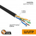 Кабель витая пара омедненный, U/UTP, CCA, CAT 5e, PE, 4PR, 24AWG, OUTDOOR, SOLID, черный, 305м PROco