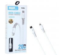 Кабель USB MRM PD89L Type-C-L 3.1A 20W 1200mm (White)