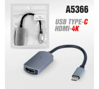 Адаптер-переходник H293 Type-C (M) to HDMI (F)  4K