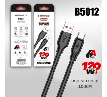Кабель USB deespi DS56 Type-C 120W 1000mm (Black) Silicone