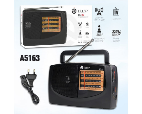 Радиоприемник deespi RE-20/308  AM/FM/SW1-2/TV