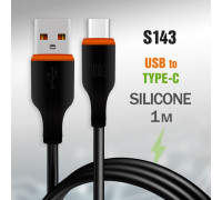 Кабель USB G13 Type-C 1м 3,0 А Fast charging черн.(S143)