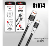 Кабель USB DS79 Lightning 5А силиконовый 1000mm (Black)