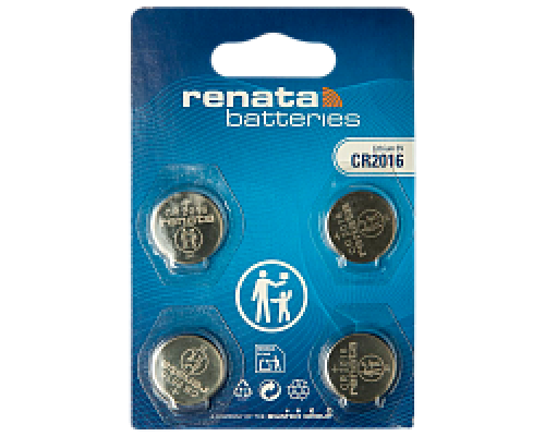 Батарейка Renata CR2016 BL4 Lithium 3V (4/40/400)