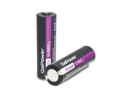 Батарейка GoPower ER14505 PC1 Li-SOCl2 3.6V 2600mAh без выводов (1/10/500)